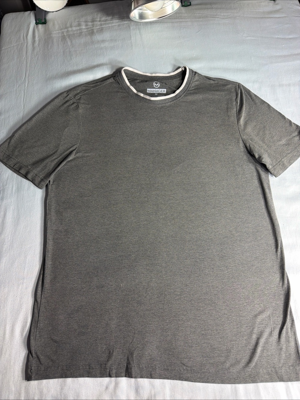 Anage Gray Short Sleeve Crew Neck Tee